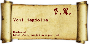 Vohl Magdolna névjegykártya